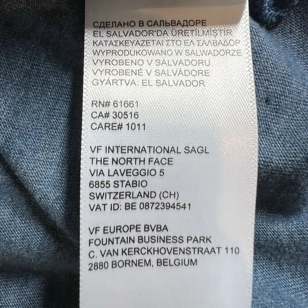 The North Face Shirt Mens Blue XXL Logo Graphic Tee Outdoor Casual